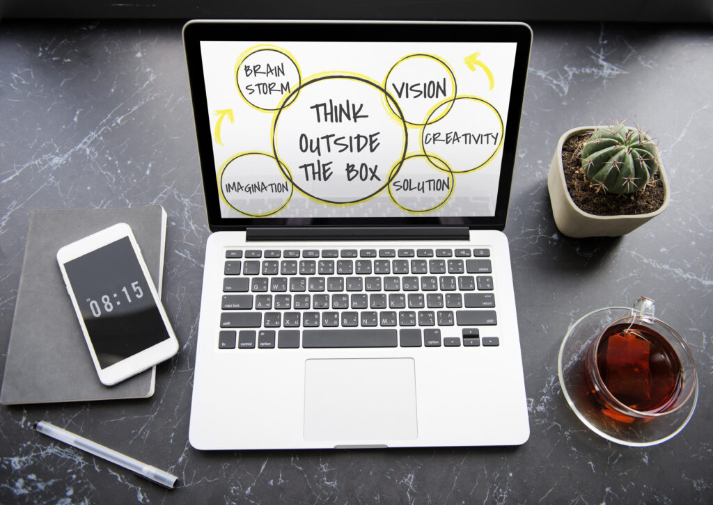 think outside the box concept
